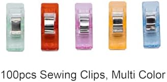 WEAXIO 610pcs Sewing Tools Kit - 100 Sewing Clips, 500 Quilting Pins, 10 Tailor Chalks for Sewing and Quilting, Quilting Clips for Binding, Sewing Accessories and Supplies