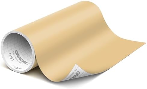 ORACAL 631 Matte Saffron Vinyl Durable Roll Easy to Weed Permanent Adhesive Craft Vinyl for Plotting Machines, Decals & DIY Projects 12” x 10ft