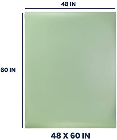 Pacific Arc Vinyl Board Cover. Self Healing and Stain Resistant Green/Ivory Sheet, 48 inches by 60 inches