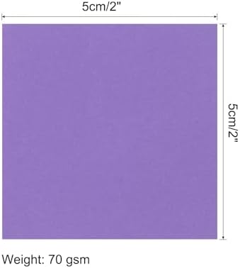 MECCANIXITY 50 Sheet Origami Paper Double Sided Deep Purple 2x2 Inch Square Sheet for Art Craft Project, Beginners, Gifts Decor