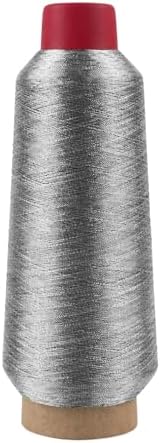 Mandala Crafts Metallic Gray Embroidery Floss for Sewing, 3281 Yard Spool