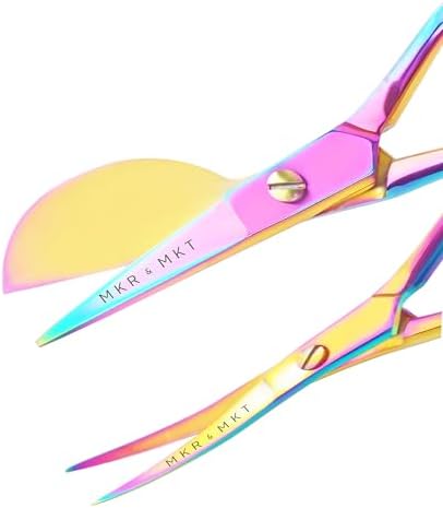 Applique Embroidery Scissors Set - Duckbill & Needlepoint, 4.5", Rainbow
