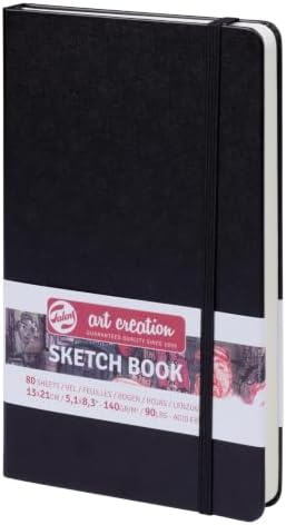 Talens Art Creation Sketchbook, Black, 80 Sheets, 5.1 x 8.3 in