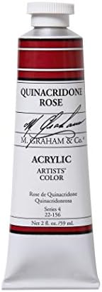 M. Graham & Co. 22-156 M. Graham 2-Ounce Tube Acrylic Paint, Quinacridone Rose