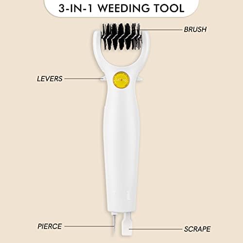 Craft 3 in 1 Multipurpose Craft Tool Set, Die Brush, 3-in-1 Weeding Tool, Brush, Scrape, Pierce, Embossing and Die Cutting Accessory, Retractable Design, DIY Scrapbooking Supplies Die Paper Remover