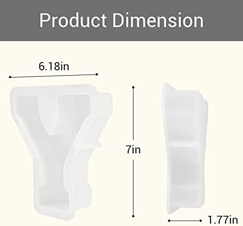 Gartful 7 Inch Large Letter Molds for Resin, 3D Y Capital Alphabet Epoxy Resin Mold, A to Z Thick Resin Letter Molds for Making Letters, Word Sign Art, DIY Crafts, Making Cake, Party Home Decor