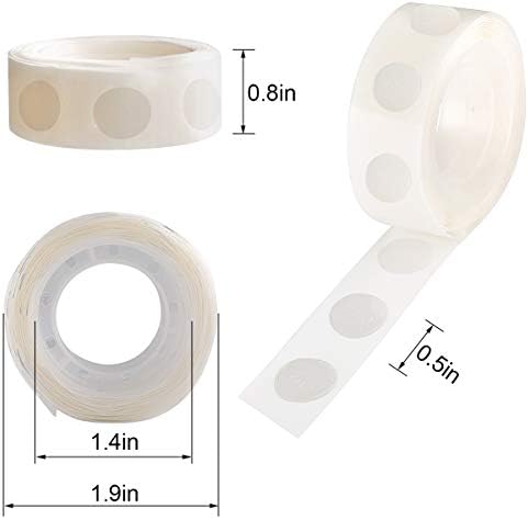 gegemaoyi 1000Pcs Clear Glue Dots Double Sided Adhesive Points for Balloons Craft Decor
