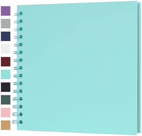 Scrapbook Album 8x8 Inches 40 Pages Hardcover Kraft Paper LightBlue