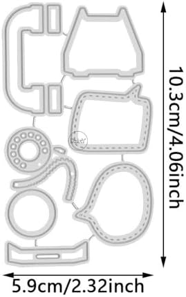 Patchwork Telephone Metal Cutting Dies for Card Making