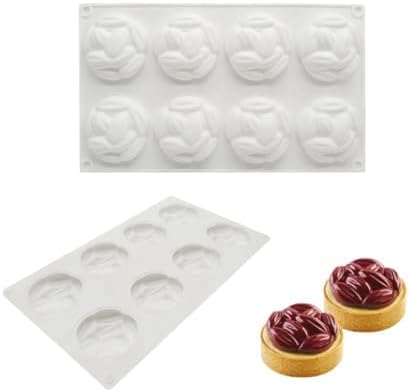 Silicone Mold for Baking Cakes,Soap Molds,Flower Shape Silicone Molds for Homemade French Dessert Mold for Pastry Chocolate,Jelly Chocolate Mold ＆ Ice Cube Tray (G_ Coffee Beans)