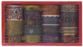 20 Rolls Chinese Style Washi Tape Set, Ancient Palace Pattern Decorative Masking Tapes with Gold Foil, Various Sizes for Craft, Scrapbook, DIY, Gift Wrapping (21-Auspicious Palace Brocade)