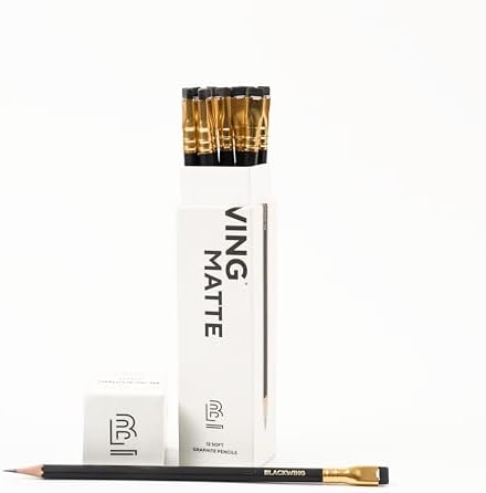 Blackwing Matte Pencils, Soft Graphite for Writing & Drawing, 12 Count