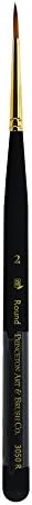 Princeton Mini-Detailer Round Brush, Synthetic, Short Handle, Size 2, 1 Count