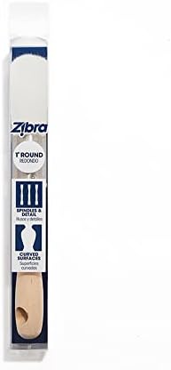 Zibra Round Paint Brush for Curved Surfaces and Ornate Details, 1 in, White, Pro Grade