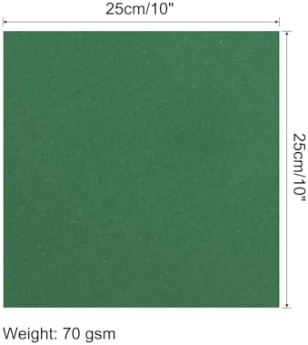 MECCANIXITY 50 Sheet Origami Paper Double Sided Emerald Green 10x10 Inch Square Sheet for Art Craft Project, Beginners, Gifts Decor