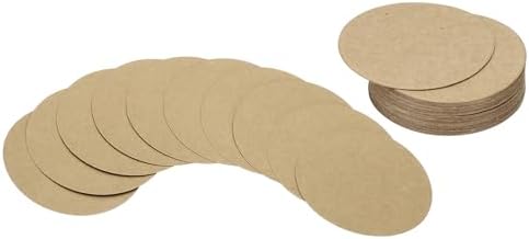 PATIKIL 2inch Circle Card Stock, 36Pcs Round Shape Cutouts Paper Thick Cardstock Coaster for DIY Craft Projects Classroom Bulletin Board Decor, Kraft Color