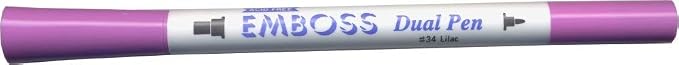 Tsukineko Embossing Pen Dual Bullet Tip, Lilac