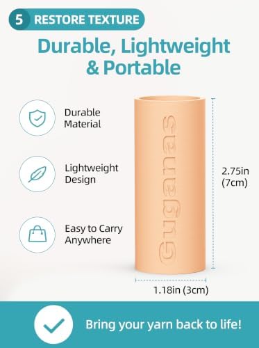 Chunky Yarn Fluffer Tool — Professional Yarn Fluffing and Restoring Tool, Suitable for Chunky Yarn and Chenille Yarn; an Essential Accessory for Hand Knitting and Crochet Blankets, Light Orange