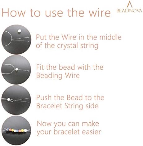 BEADNOVA 1.2mm Bracelet String Clear Craft Wire Stretch String Cord for Jewelry Making Beading Thread Elastic Thread Cord (50m)