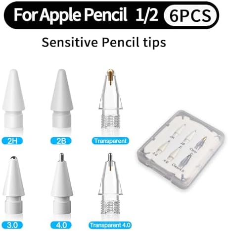LOVE MEI Replacement Pencil Tips for Apple Pencil 2nd/ 1st Gen/USB-C/Pro