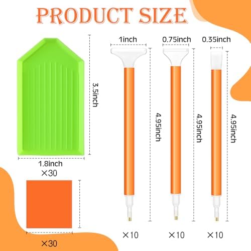 Affrolling 90 Pcs Diamond Art Tools, Drill Pens Trays Glue Clay