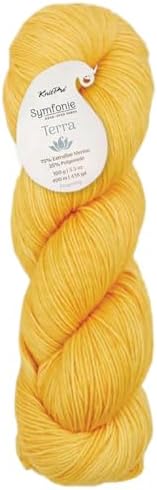 KnitPro Symfonie Fingering Weight Merino Wool Yarn 100g, Sunshine