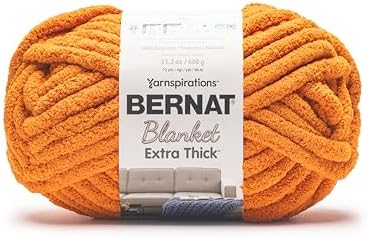 Bernat Blanket Extra Thick Chunky Yarn for Crocheting, Burnt Orange