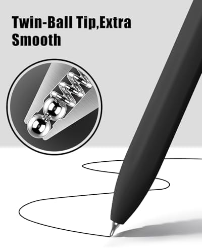 Vitoler Pens, Black Ink, 8pcs 0.5mm Smooth Writing Gel Pens with Fidget