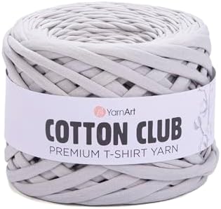 YARNART Cotton Elastic Fabric Spaghetti Premium T-Shirt Knitting Yarn for Bag Basket Cushion Crocheting Projects and Home Decor, Super Bulky (Pack of 1) (7304)
