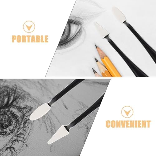 OHPHCALL Art Sketch Wipe Tool Set Blending Erasers with Sponge Pads for Drawing Suitable for Artists and Students Versatile Sketching Accessories for Unique Effects