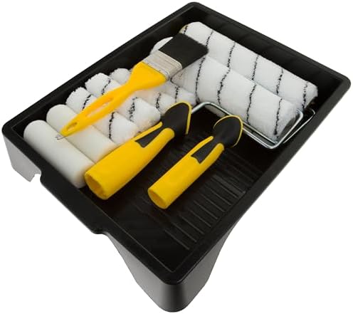 CORAL Easy Coater Decorating Paint Roller Tray & Frame Set, 12 Piece Pack, Roller Brush, 10501