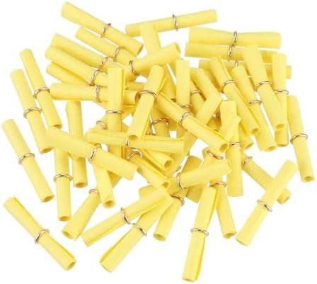 MECCANIXITY Mini Vintage Message Paper Scrolls, 100Pcs Valentine Message Paper, Lucky Wish Paper Roll for Party Birthday, Yellow