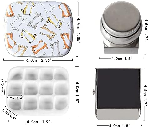 Portable Travel Watercolor Palette, Mini Metal Tin Box,12-Well Empty Tins
