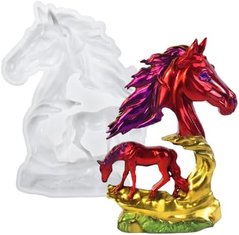 3D Horse Silicone Mold for Epoxy/UV Resin Casting DIY Craft Art Decors