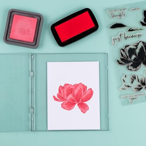 BAOFALI 6.3x6.3inch Precise Stamp Platform with Grid Lines for Accurate Craft Stamping; Easy Stamping Press; Perfect Stamp Positioning Tool Card Making Supplies Scrapbook Paper Craft Stamping Tool