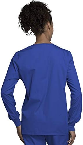 Cherokee WW Originals Scrubs Jacket for Women Snap Front 3 Pockets