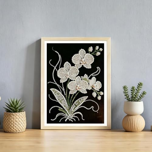 Orchid Pearl Diamond Painting Kits for Adults Beginner,Diamond Art 12x16In