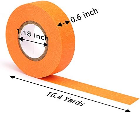 8 Rolls Colored Masking Tape Rainbow Painters Tape, 0.6 Inch x 16 Yard