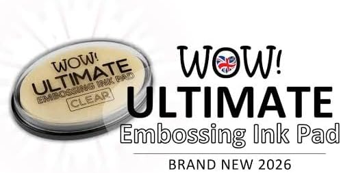 Wow! Metalline Embossing Bundle - Metalline First Frost, Red, Himalayan Musk, Kiwi Krush Embossing Powders with Ultimate Clear Embossing Pad and Trebbies Detail Sticks