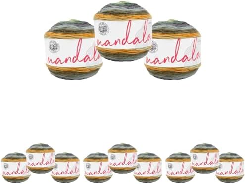Lion Brand Yarn Mandala, Multicolor Yarn for Knitting, Crochet and Crafting, Werewolf, 4 Pack