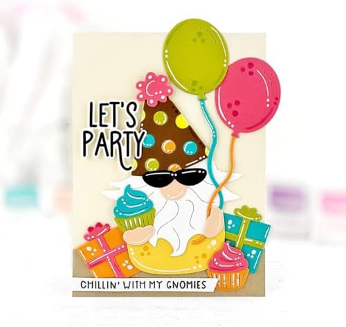 Patchwork Elf Balloon Cake Metal Cutting Dies for Card Making