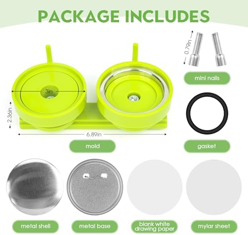75 mm 3" Large Button Press Machine Interchangeable Die Mold for Slide Rail Button-Maker Machine Supplies for Pin Press Machine