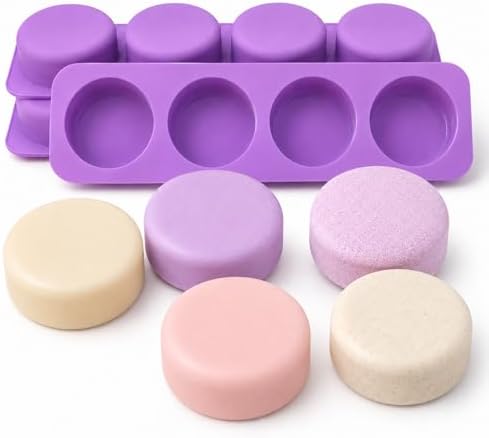 3Pack Round Silicone Mold Round Silicone Soap Mold Rounds Handmade Soap Making Mold Circle Silicone Mold Circle Mold Handmade Soap Mold for Soap Candle Lotion Bath Bombs Resin Wax Cake Chocolate Candy
