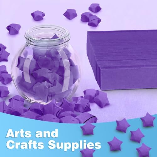 FoDau770 Solid Color Star Paper Strips - 360 Sheet, Dark Purple