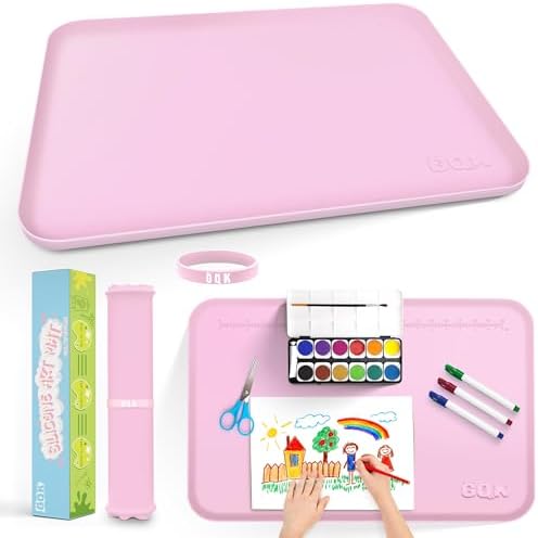 Silicone Art Mat for Crafts with Raised Sides to Stay Tidy, 24" x 16"