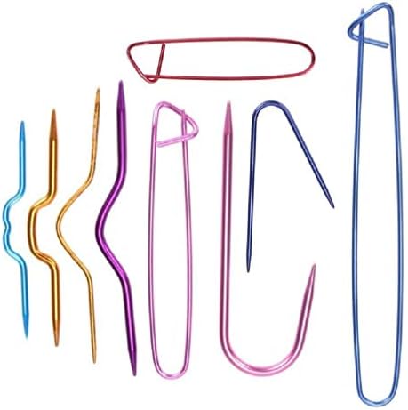 Zuoyou 9PCS Aluminum Knit Holders Cable Stitch Knitting Needles Set Markers Locking Stitch Seam DIY Crafts Sewing Knitting Tools