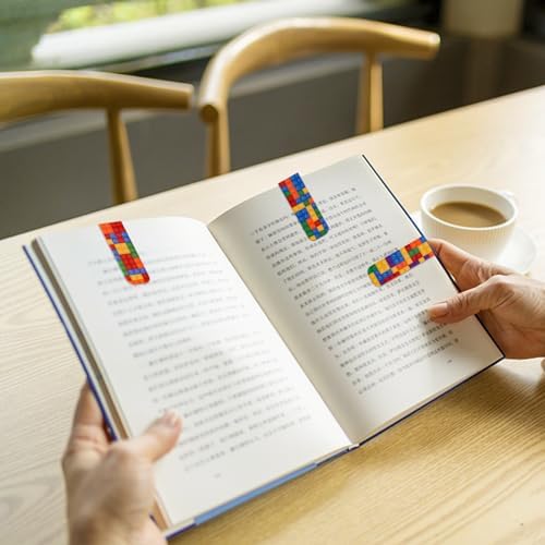 48 Pcs Magnetic Bookmark, Building Block Magnetic Bookmark Magnetic Page Markers Clips for Kids Students Teachers Reading Book Lovers Supplies Party Favors (3 Styles)