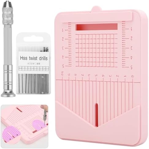 EEEKit Polymer Clay Earring Drill Guides - Pin Vise Hand Drill -12 PCS
