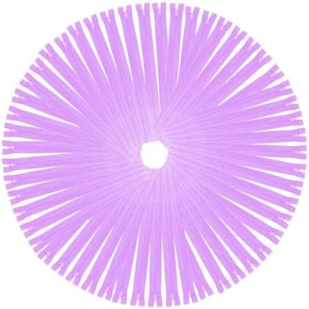Mandala Crafts 85 PCs Lilac Assorted Lengths Nylon Zippers for Sewing