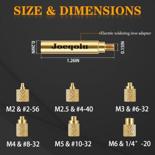 507Pcs SAE Brass Threaded Inserts with Tools for 3D Printing